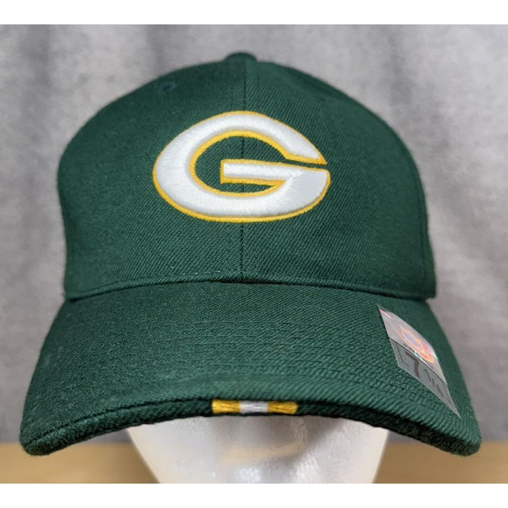 Green Bay Packers Vintage Nike Team Hat Fitted 7 1/4 Green Wool 2000s NOS‎ NFL